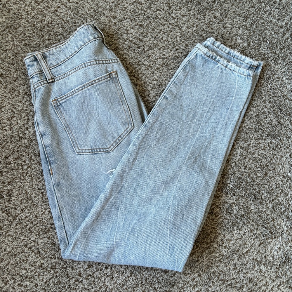 Zara High Rise Straight Jeans